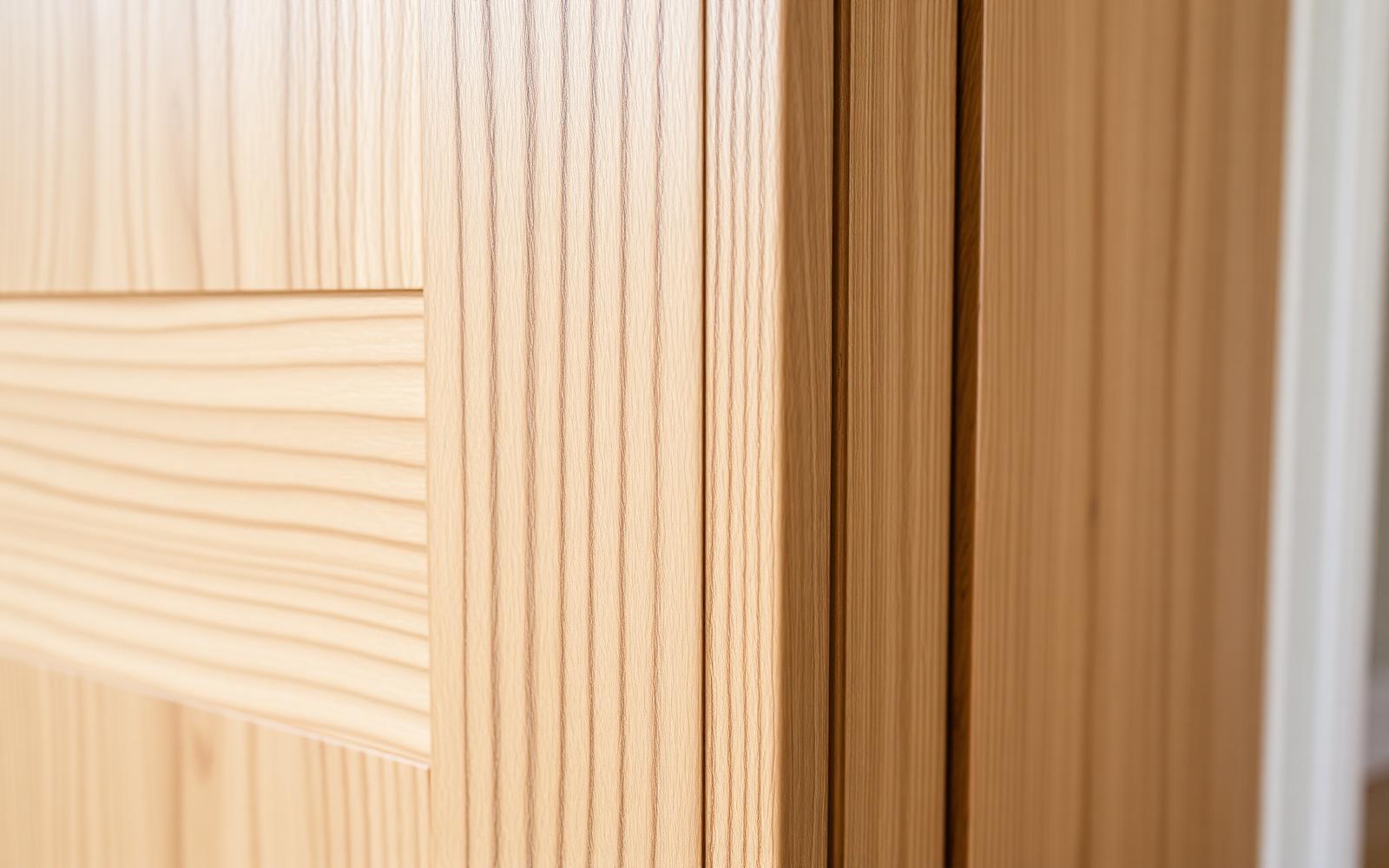 Dettaglio di finitura di un arredo su misura installato in un appartamento